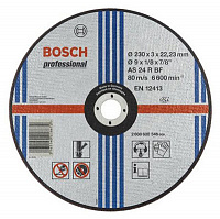 2608600324 Круг отрезной Bosch 230х3х22,2 мм по металлу, прямой