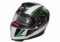 JK311 COBRA Шлем белый с черным и зеленым(9), размер L