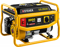 GS-3500 STEHER Генератор бензиновый 2500-2800Вт, 7л.с, 212см3, 4-х такт, топл. бак 15л, 39кг