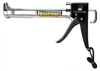 06671_z01 Kraftool Пистолет полукорпусной для герметика Professional, хромированный, 320 мл