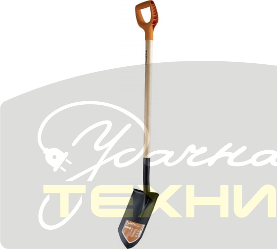 11008-01 Лопата штыковая Plantic/Fiskars Дача с дер. черен, д/работ с почвой дл.118см,1,7кг(1060033)