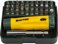 26142-H32 Отвертка Kraftool Kompakt-32 реверсивная с насадками 32 предм.