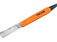 1454 Finland Нож прививочный с язычком для отгиба коры и прямым лезвием  из нержавеющей стали ЦИ