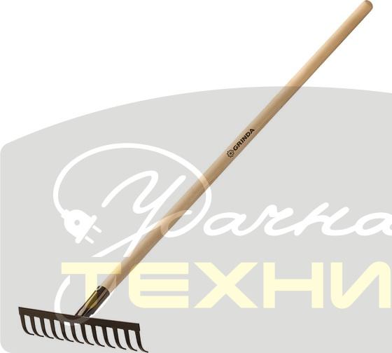 39583-12 GT-12 WOOD Грабли садовые GRINDA 310х80х1300мм 12-зуб.прям. углеродная сталь,антикор.покр.