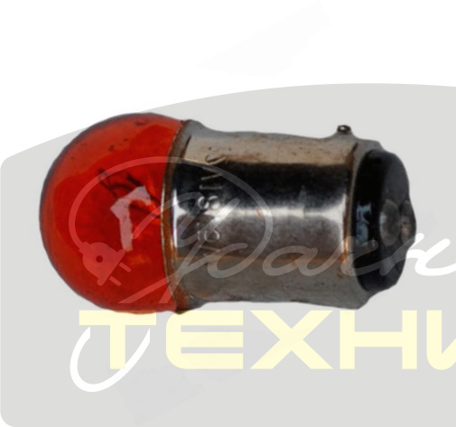 Лампа поворота G18, 12V, 10W цоколь 1конт, желтая