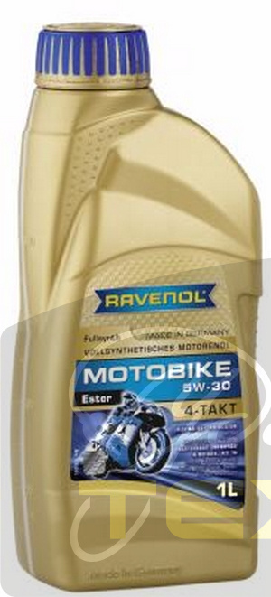 Смазка для двигателя RAVENOL Motobike 4-T Ester 5W-30 (1л) для мотоциклов  (1171101-001-01-999)