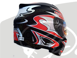 HF-160/LX-160 Safelead Шлем интеграл "Анти Крыло" MATT BLACK CI  белый, черный, размер XL
