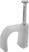 4510-10 STAYER Скоба-держатель полипропил, для кругл кабеля с оцинк гвоздем 10мм  70шт