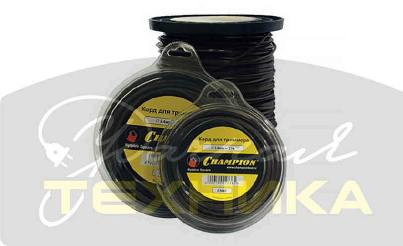 C5067 Корд триммерный Champion Nylplus Square 3мм*23 м (квадрат)